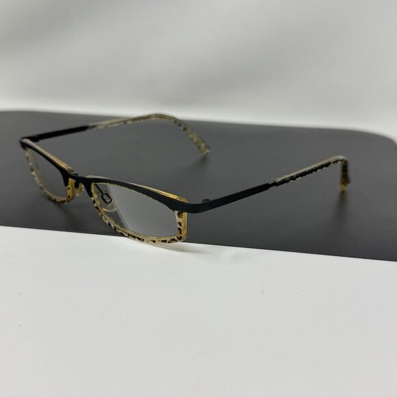 Jean Lafont Eyeglasses Rococo 017 black Leopard Signature Print  50 [] 20-140 - Picture 3 of 16